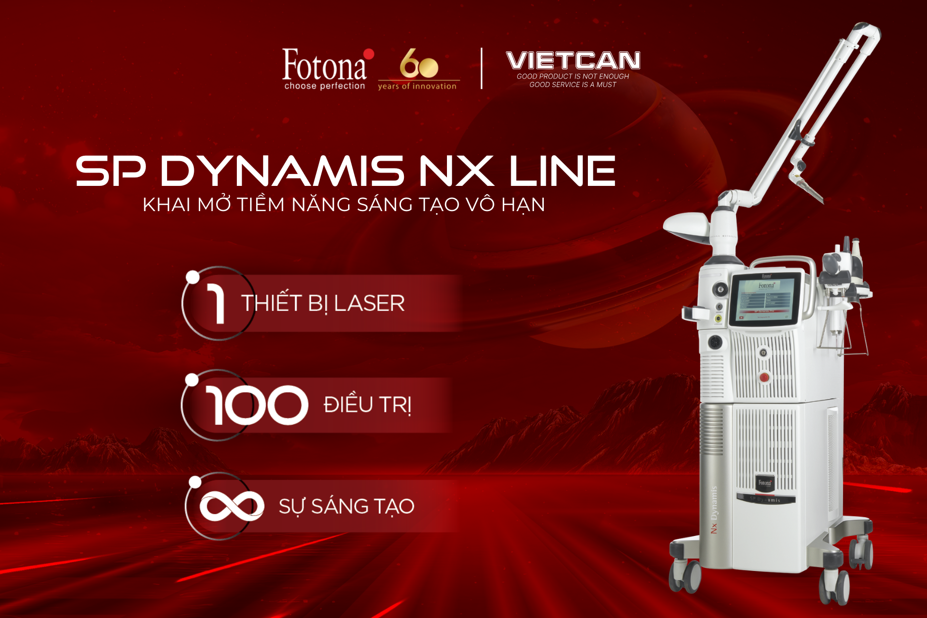 Dòng SP Dynamis Nx Line công nghệ laser fotona thế hệ mới